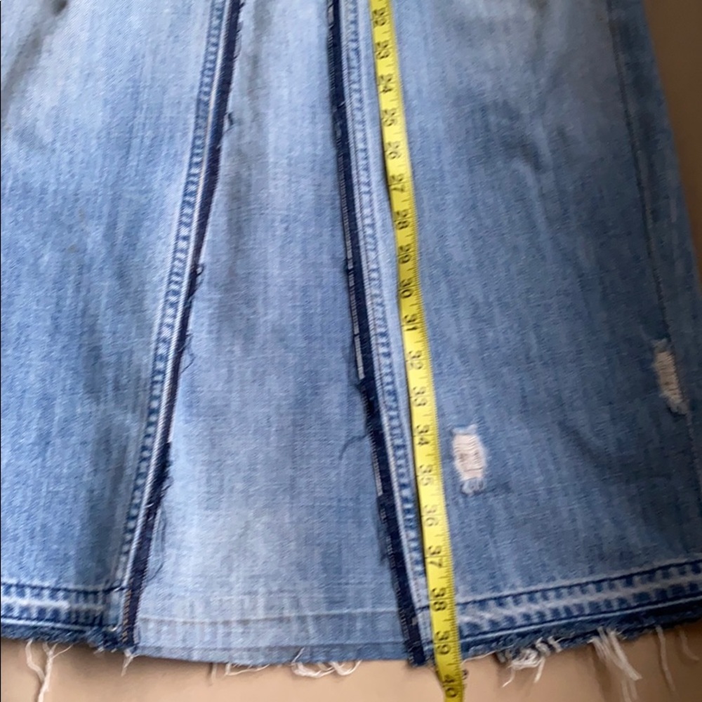 handmade  jean skirt distressed - Picture 3 of 7